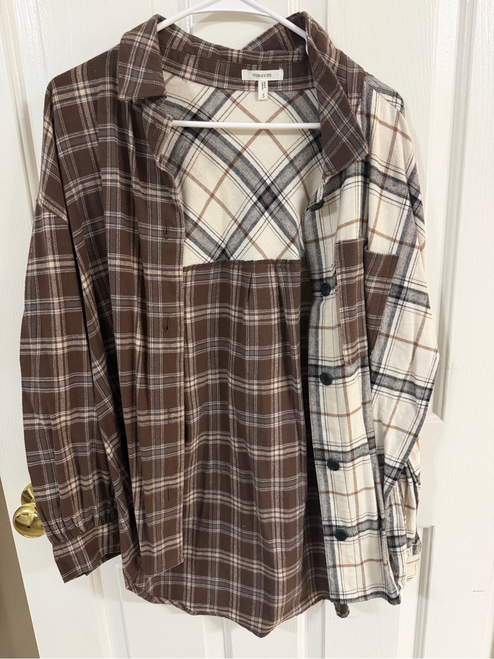 Maurices Brown Plaid Flannel